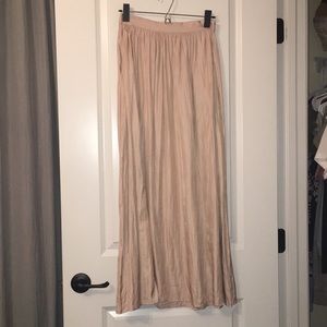 Blush pink maxi skirt